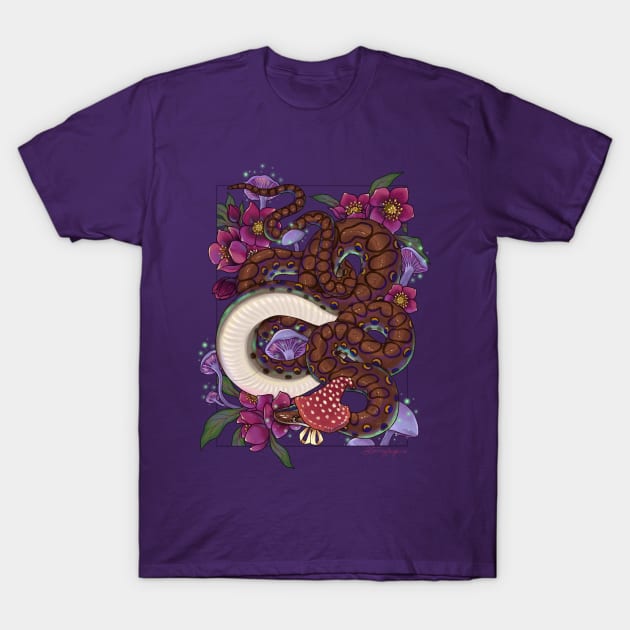 Witchy Rainbow Boa Snake T-Shirt by starrypaige